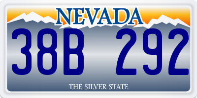 NV license plate 38B292