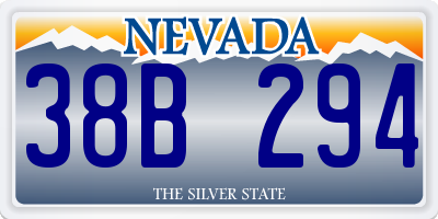 NV license plate 38B294