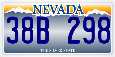 NV license plate 38B298