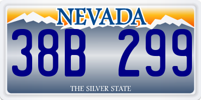NV license plate 38B299