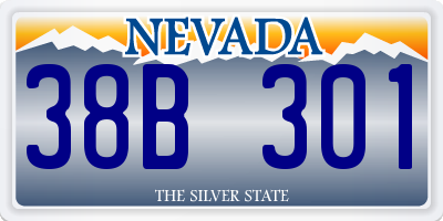 NV license plate 38B301