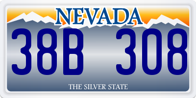 NV license plate 38B308