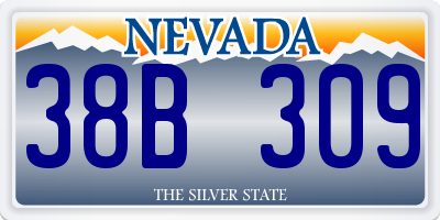 NV license plate 38B309