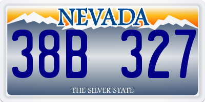 NV license plate 38B327