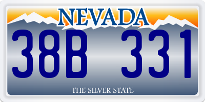 NV license plate 38B331