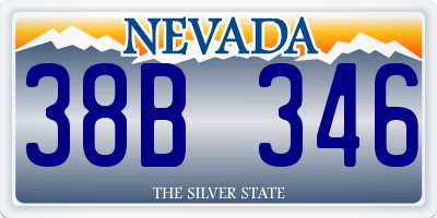NV license plate 38B346