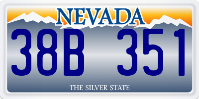 NV license plate 38B351