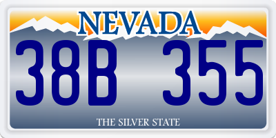 NV license plate 38B355