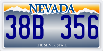 NV license plate 38B356