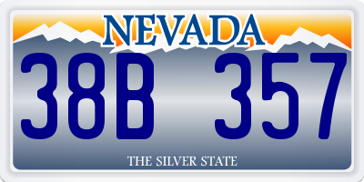 NV license plate 38B357