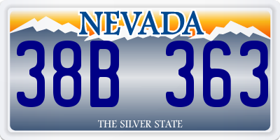 NV license plate 38B363