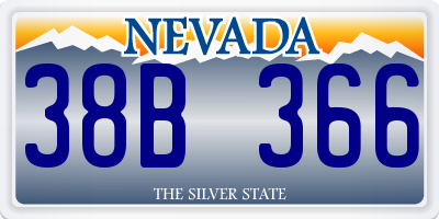 NV license plate 38B366