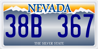 NV license plate 38B367