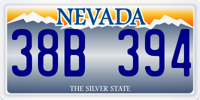 NV license plate 38B394