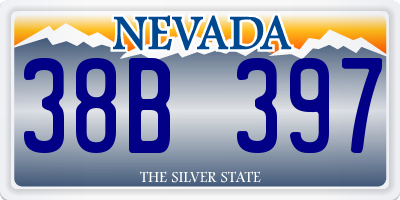 NV license plate 38B397