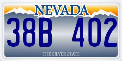 NV license plate 38B402