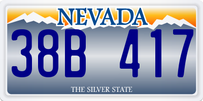 NV license plate 38B417