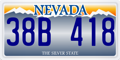NV license plate 38B418
