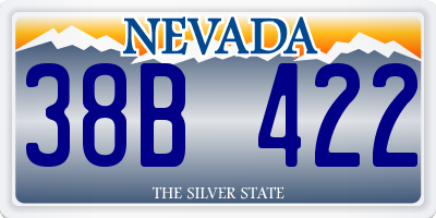 NV license plate 38B422