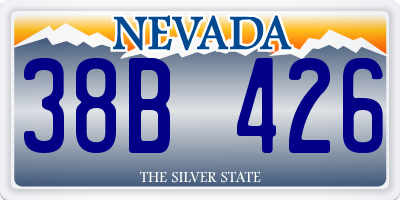 NV license plate 38B426