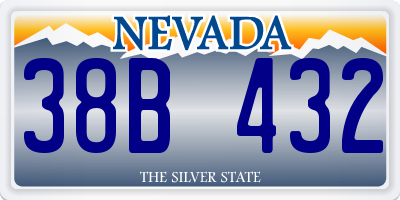 NV license plate 38B432