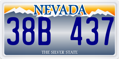 NV license plate 38B437