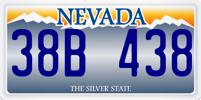 NV license plate 38B438