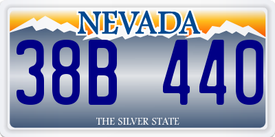 NV license plate 38B440