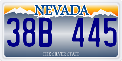 NV license plate 38B445
