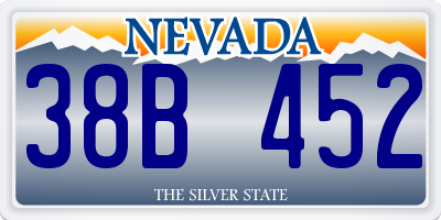 NV license plate 38B452