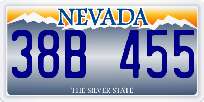 NV license plate 38B455