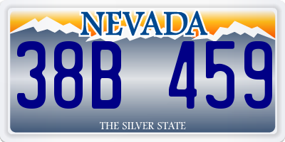 NV license plate 38B459