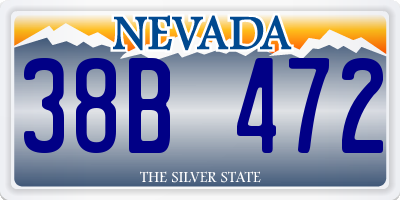 NV license plate 38B472