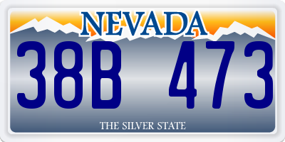 NV license plate 38B473