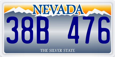NV license plate 38B476