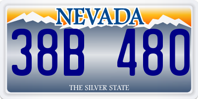 NV license plate 38B480