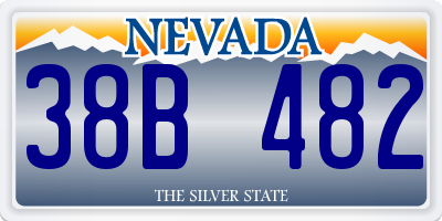 NV license plate 38B482