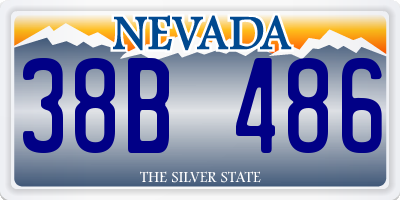 NV license plate 38B486