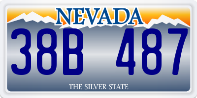 NV license plate 38B487