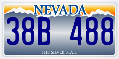 NV license plate 38B488