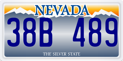 NV license plate 38B489