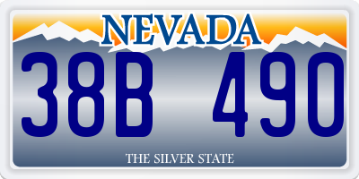 NV license plate 38B490