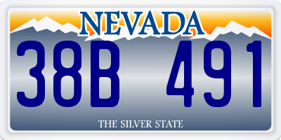 NV license plate 38B491
