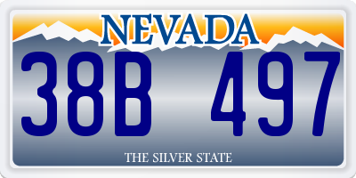 NV license plate 38B497
