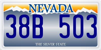 NV license plate 38B503