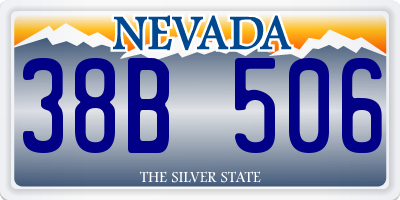 NV license plate 38B506