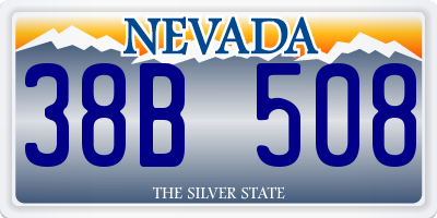 NV license plate 38B508