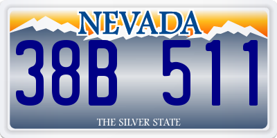 NV license plate 38B511