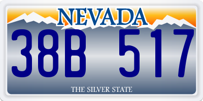 NV license plate 38B517