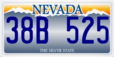 NV license plate 38B525
